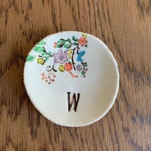 The Brick Kiln Ring Dish w/ Initial “W”